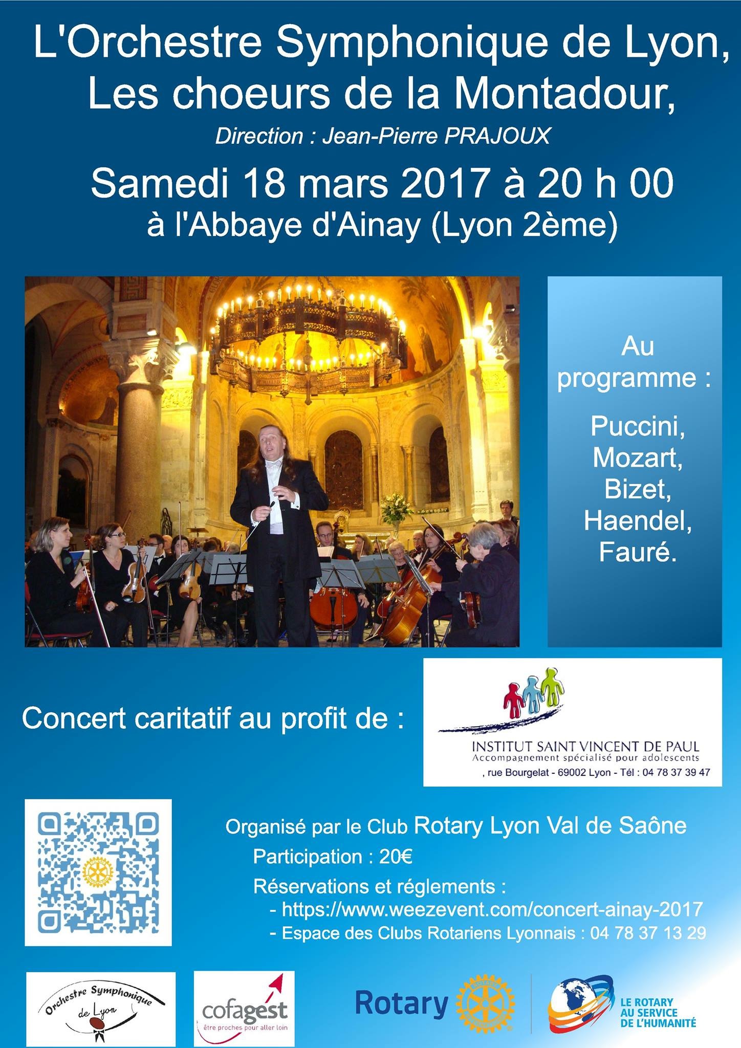 Concert de l'orchestre symphonique de Lyon et la chorale la Montadour à Ainay