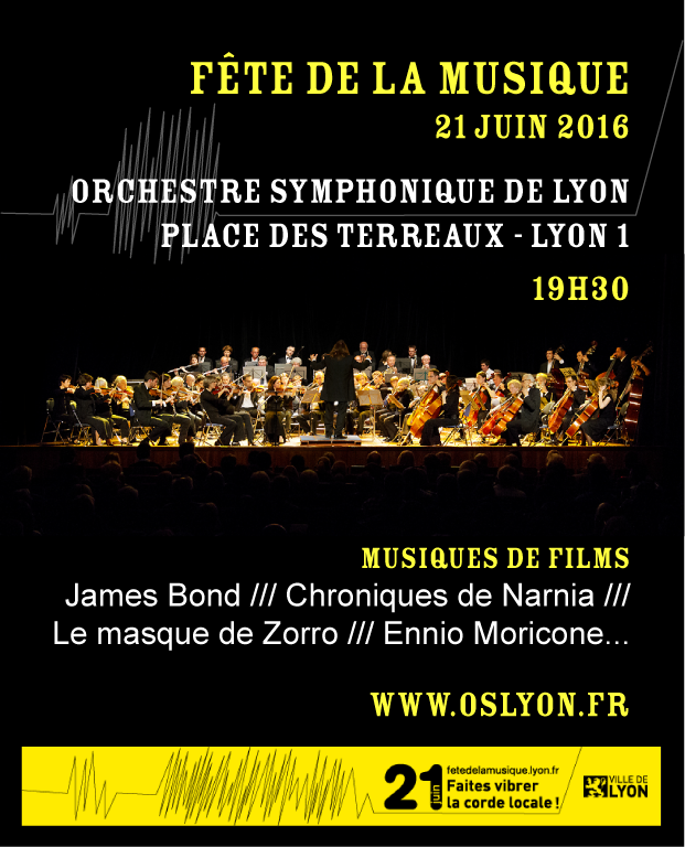 Orchestre Symphonique de Lyon à la Fête de la Musique 2016 - Place des Terreaux