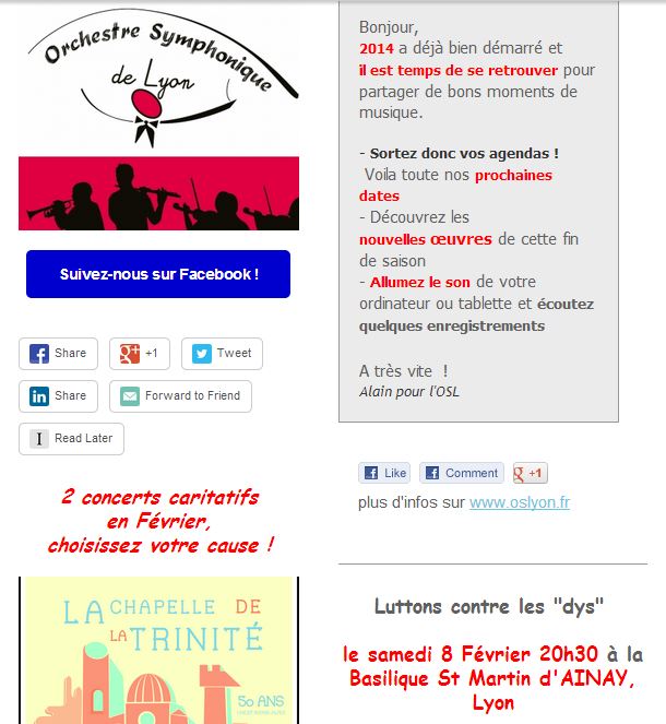 OSL La newsletter de Janvier est là