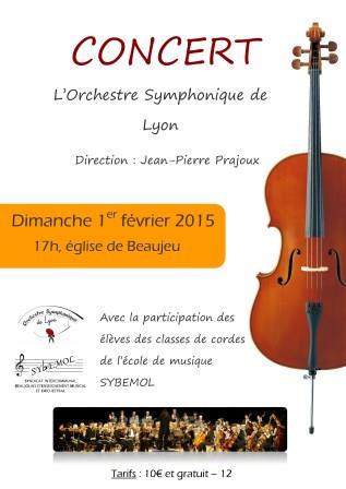 Concert de l'OSL à Beaujeu 1er Février 2015