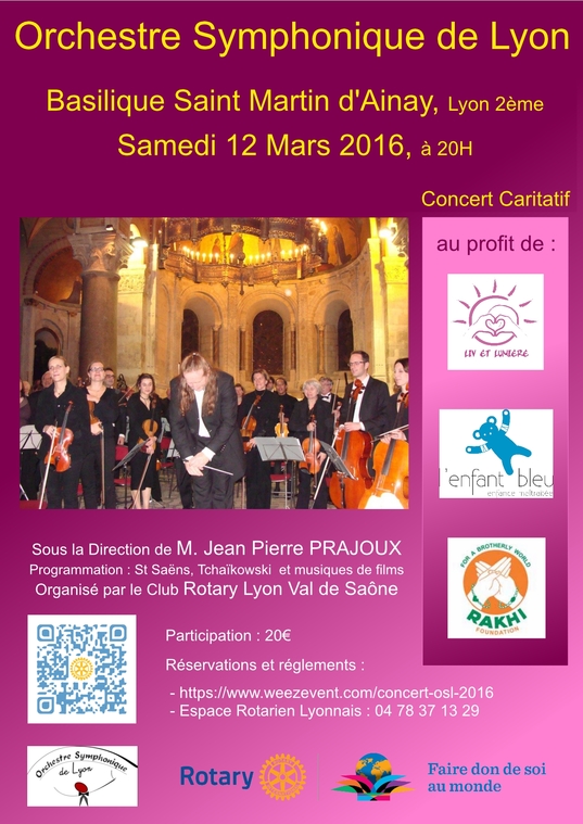 Concert OSL 12 Mars 2016 Lyon Ainay Rotary