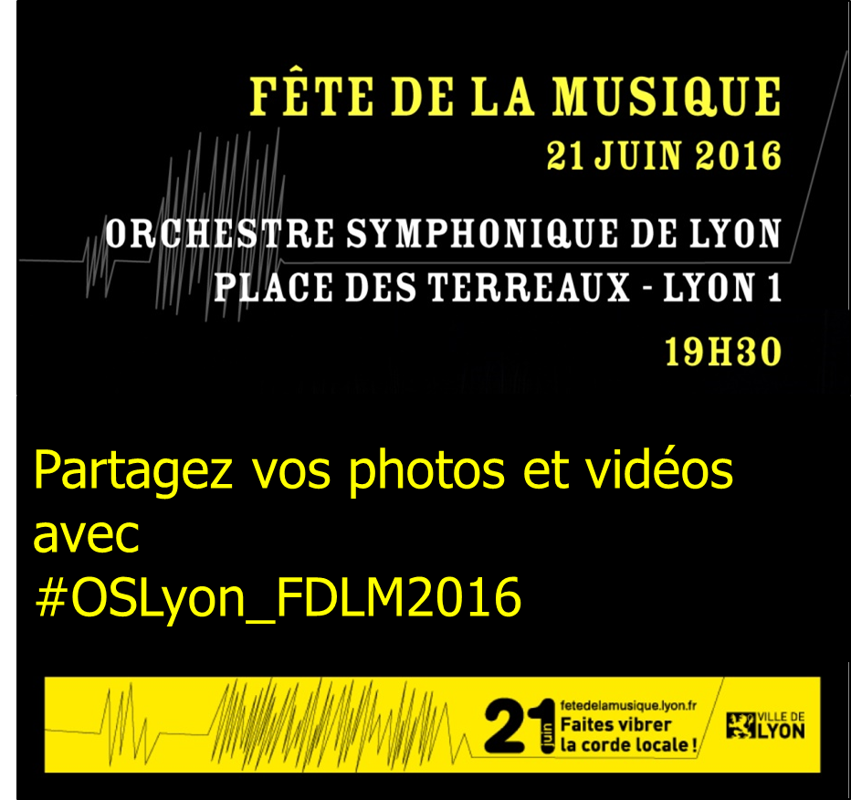 Partagez vos photos et vidéos avec #OSLyon_FDLM2016