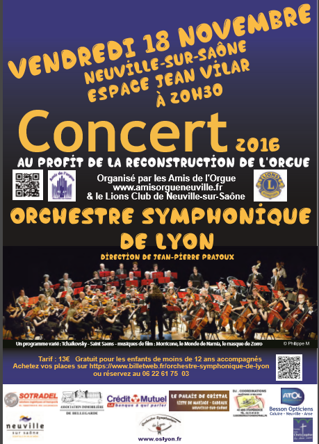 Concert de l'OSL à Neuville le 18 Novembre 2016