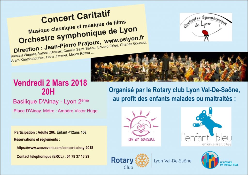concert caritatif OSL et Rotary 2018 - 2 Mars 2018