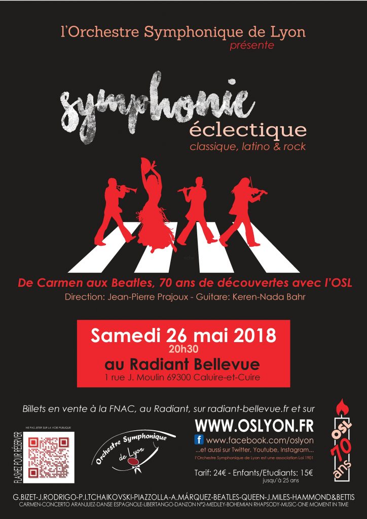 Symphonie éclectique : de Carmen au Beatles par l'Orchestre Symphonique de Lyon au Radiant le 26 Mai 2018