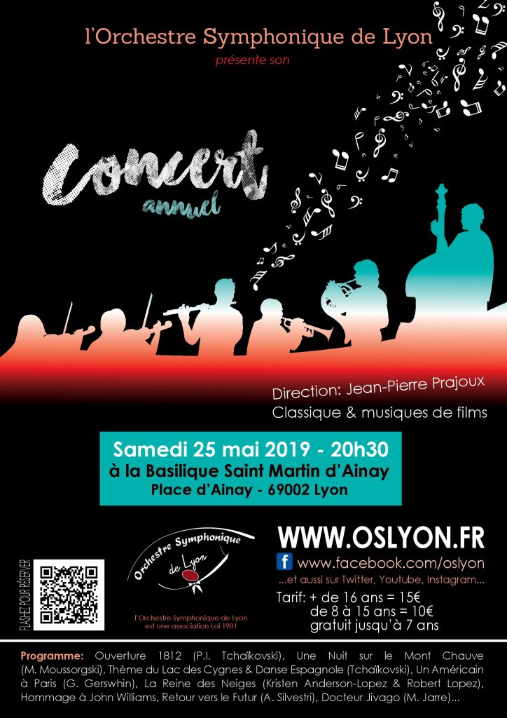Concert Orchestre Symphonique de Lyon à Ainay le 25 mai 2019