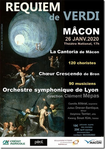 Concert Requiem de Verdi Macon 26 Janvier 2020