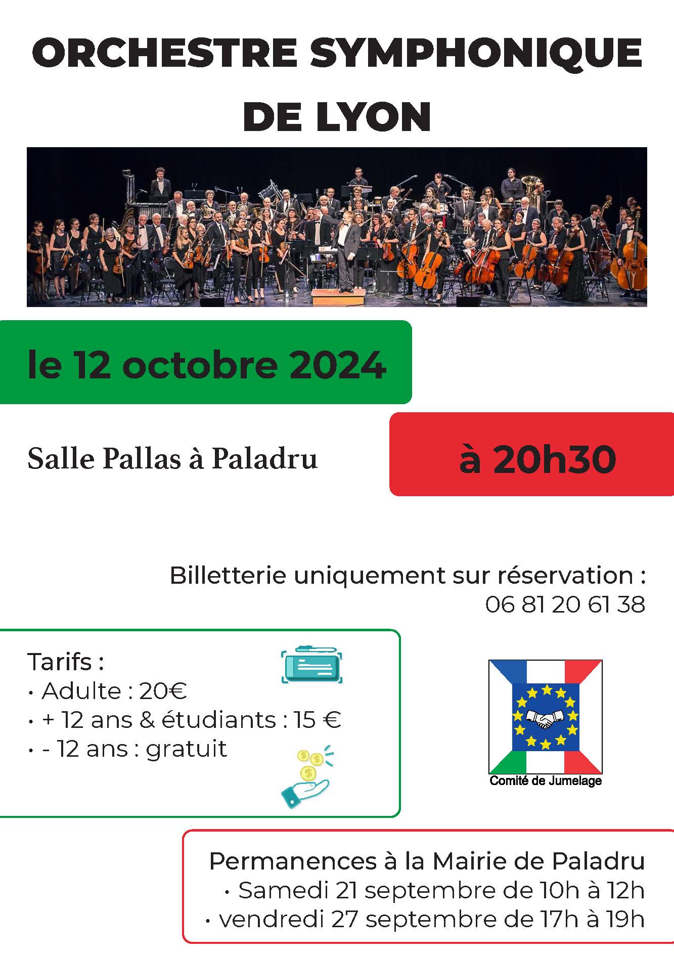 Concert de l'Orchestre Symphonique de Lyon à Paladru le 12 octobre 2024