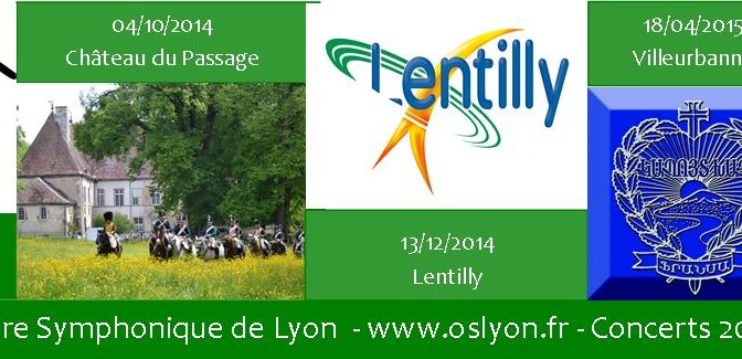 Orchestre Symphonique Lyon Concerts 2014-2015