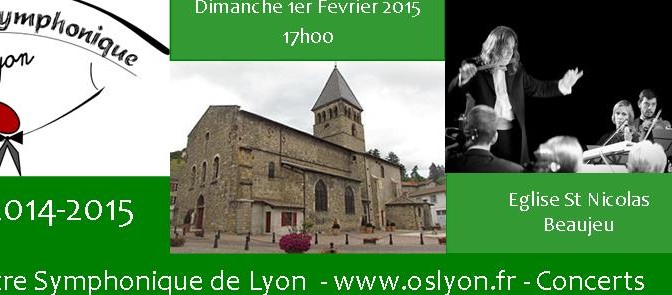 Concert de l'Orchestre Symphonique de Lyon à Beaujeu le 1/02/2015
