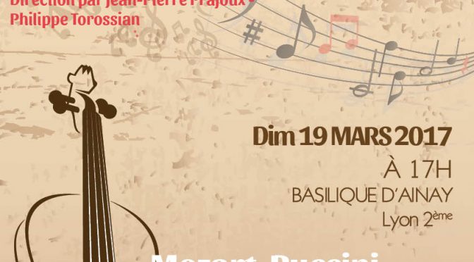 Concert Chœur et Orchestre : La Montadour invite l’OSL à Ainay le 19 Mars 2017